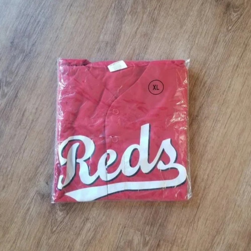 Joey Votto #19 Cincinnati Reds button down jersey XL
